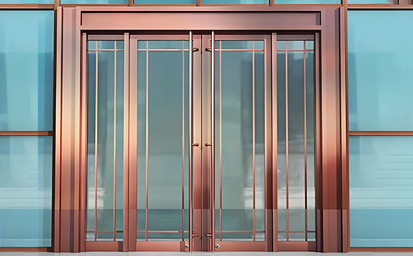 合作玻璃地弹门